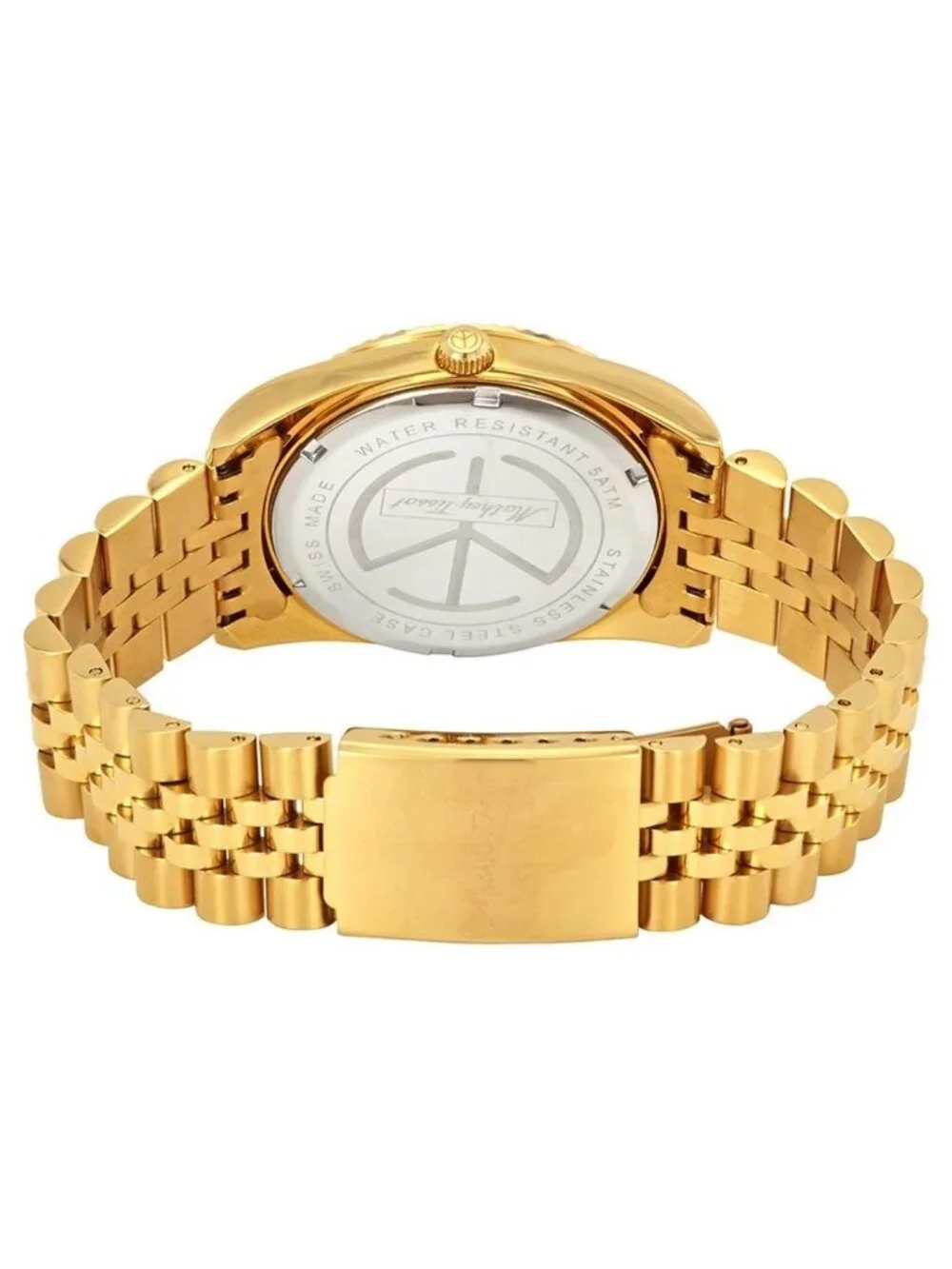 NWT Mathey-Tissot Mathey II Quartz Crystal Gold Dial Men's Watch